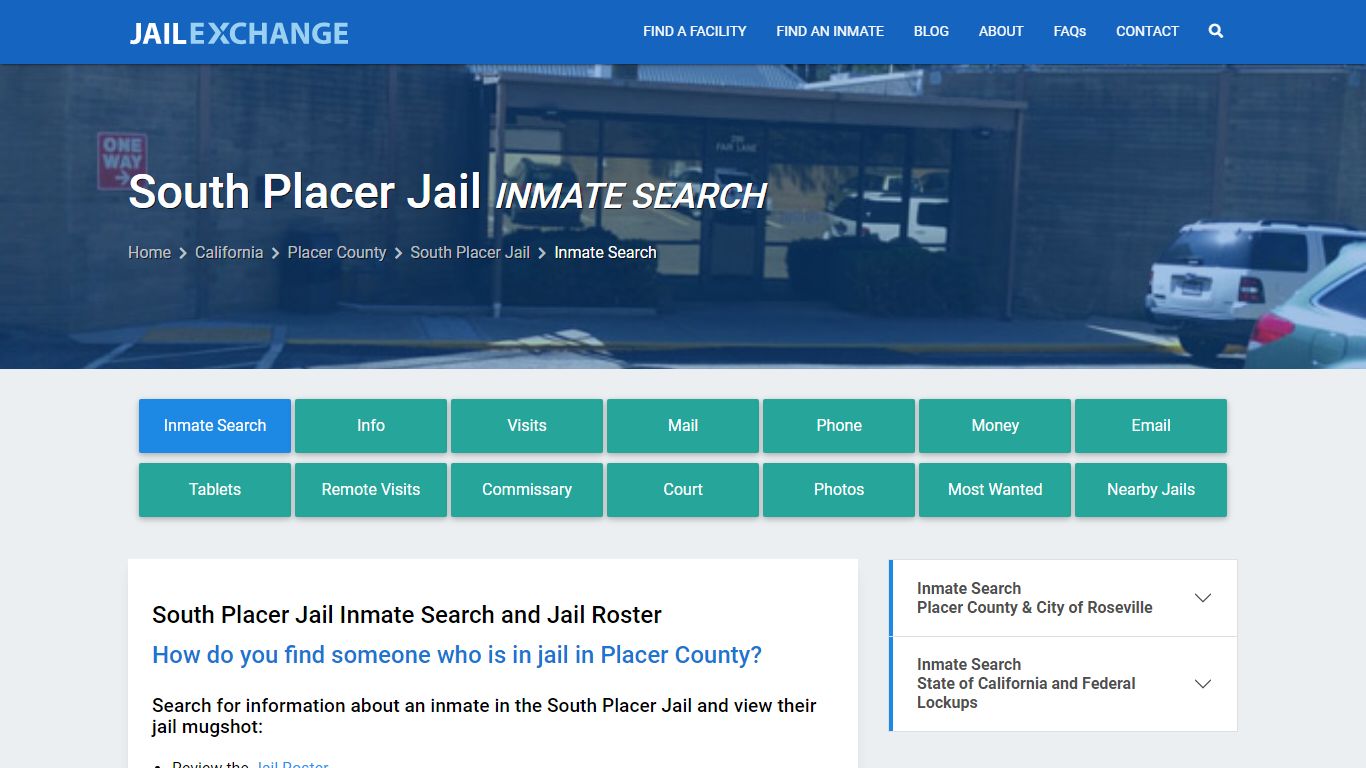 Inmate Search: Roster & Mugshots - South Placer Jail, CA